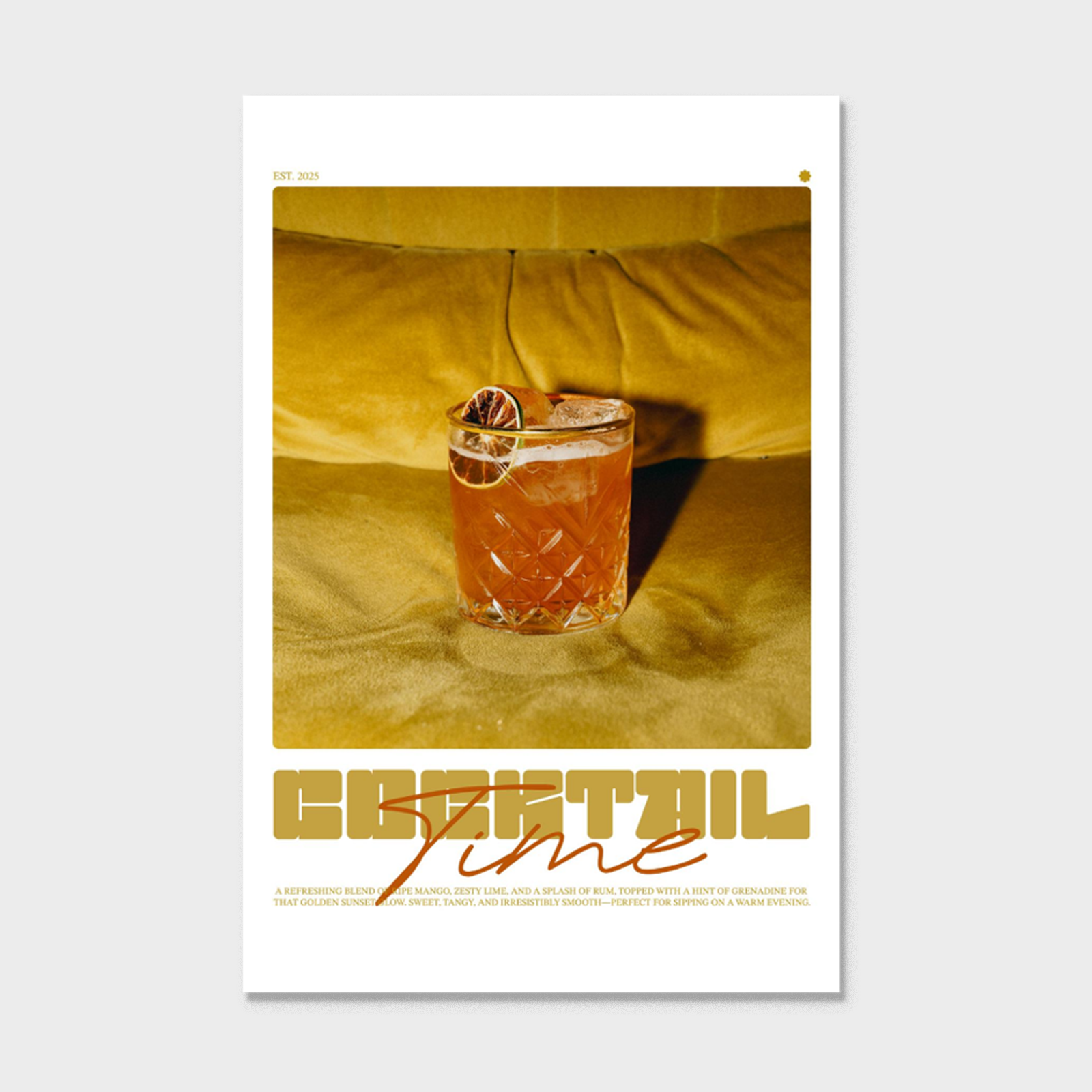 Art-print Cocktail time 40x60