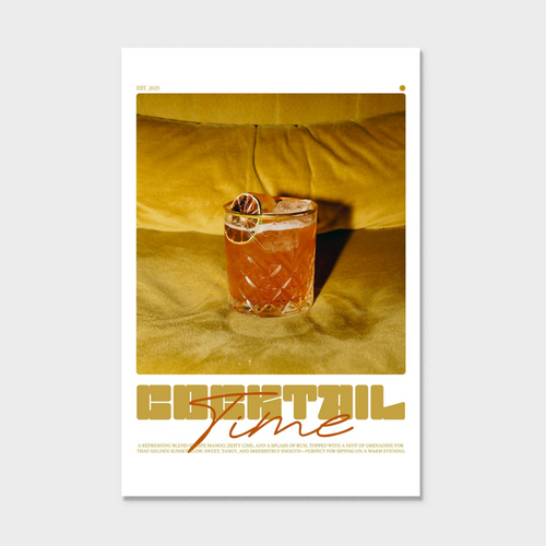 Art-print Cocktail time 40x60